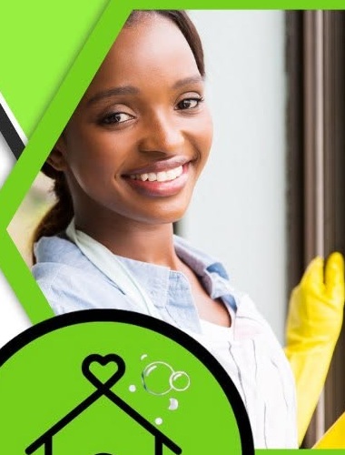 Cleaning professional ready for work